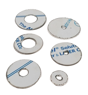 Edelstahl Ring Platte 2mm V2a Blech Scheibe mit Mittelloch gelasert geschliffen