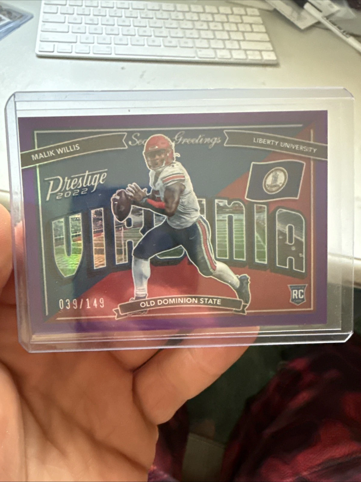 Malik Willis Panini Prestige Seasons Greetings #SG2 Platinum Xtra Points