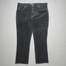 Vintage Polo Ralph Lauren Pants Mens 40x30 Black Corduroy Flat Front Cords Wale