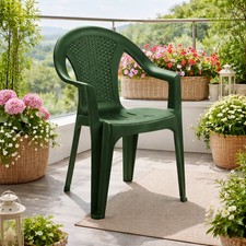 Stapelstuhl Outdoorstuhl Bistrostuhl Stapelsessel Kunststoff stapelbar Grün