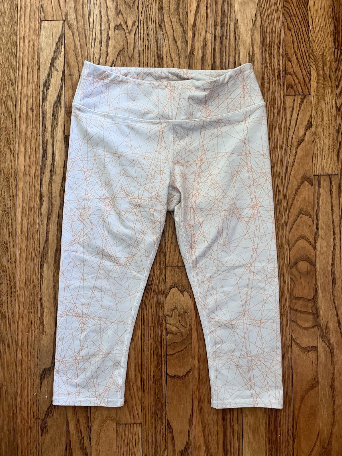 ALTRA Alo Yoga Leggings a Vita Alta Accento Grigio Chiaro Arancione Taglia M