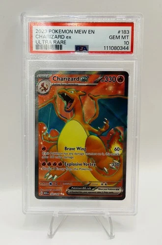 Pokémon Charizard ex Ultra Rare Holo 183/165 SV 151 English 2023 PSA 10