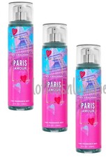  3 PARIS AMOUR Bath  Body Works Fine Fragrance Mist Spray 8 oz. - NEW