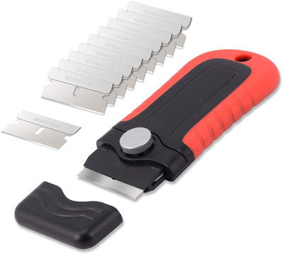 Gomake Razor Blade Scraper Tool with Blade Storage Container, Glass Cooktop Stov