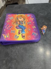 Vintage Y2K LISA FRANK Sunshine Butterfly Girl Zip Up Binder - RARE