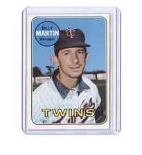 1969 Topps Billy Martin Minnesota Twins #547 ⭐️💥🎯 EX/EX+