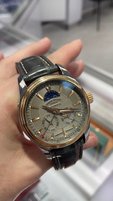 Armand Nicolet M02 Complete Calendar 43mm Steel and Rose Gold Grey