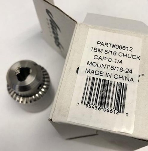 Mandril de acero inoxidable Jacobs 06612 1BM 1/4" montaje de tapa 5/16-24 - Imagen 5 de 5