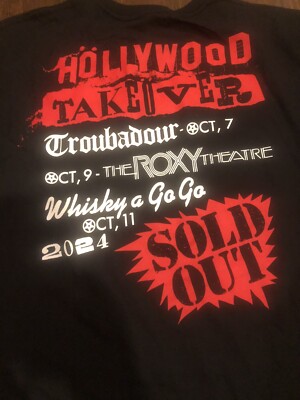 Motley Crue XL T-shirt Whisky Roxy Troubadour Hollywood Takeover 