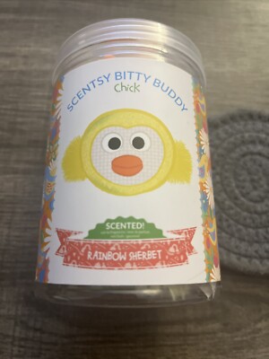 Scentsy Bitty Buddy Chick Plush - Scented Rainbow Sherbet Stuffed Animal