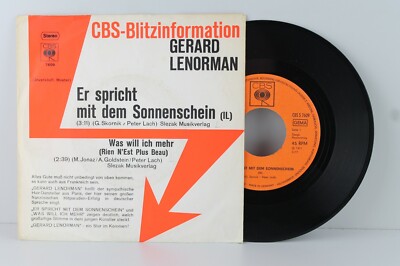 7'' Single - GERARD LENORMAN - Er spricht mit dem Sonnenschein - CBS Blitz-Info
