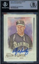 Edgar Martinez Beckett BAS Signed 2020 Topps Allen and Ginter Autographed