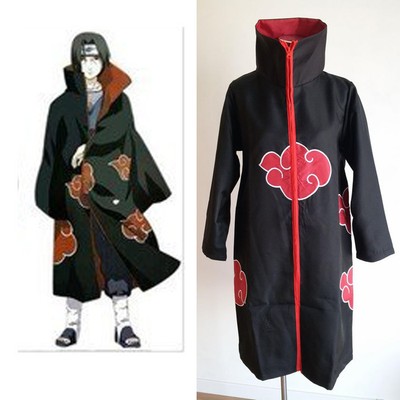 Naruto Akatsuki Itachi Uchiha Deluxe Men's Cosplay Costume ...