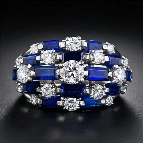 Gorgeous Cubic Zircon Women 925 Silver Plated,Gold Plated Ring Jewelry Sz 6-10 - Picture 21 of 42