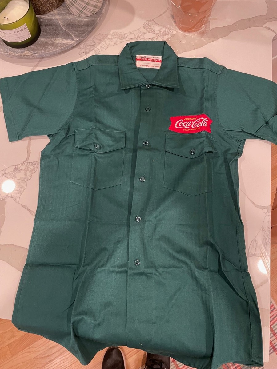Coca-Cola, Employee Work Shirt Deadstock 1960's Small Size 14 100