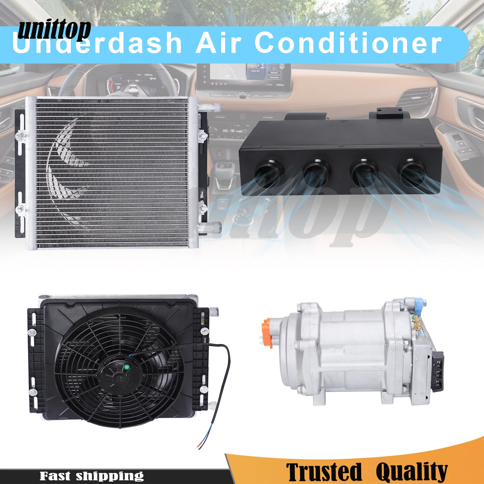 12V Electric Truck Car Air Conditioner A/C Kit