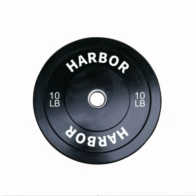 HARBOR HEAVYWEIGHTS CO. Olympic Bumper Plates Set - Virgin Rubber Bumpers. Quantity 1 Comes w/2 Plates