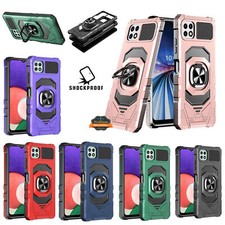 For Motorola Moto G 5G 2024 Hybrid Dual Layer Magnetic Ring Stand Case Cover