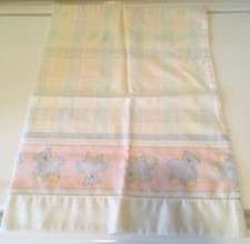 Vintage Baby Toddler Pillowcase Bedding Linens Retro Decor Pastel Teddy Bear