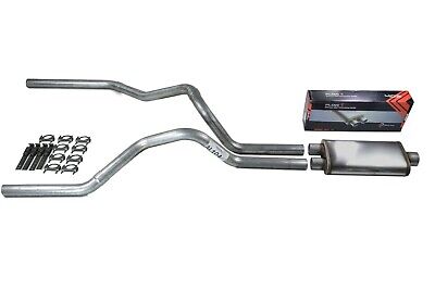 Ford F-150 Truck 87-97 2.5" Dual Truck Exhaust Kits with Glasspack
