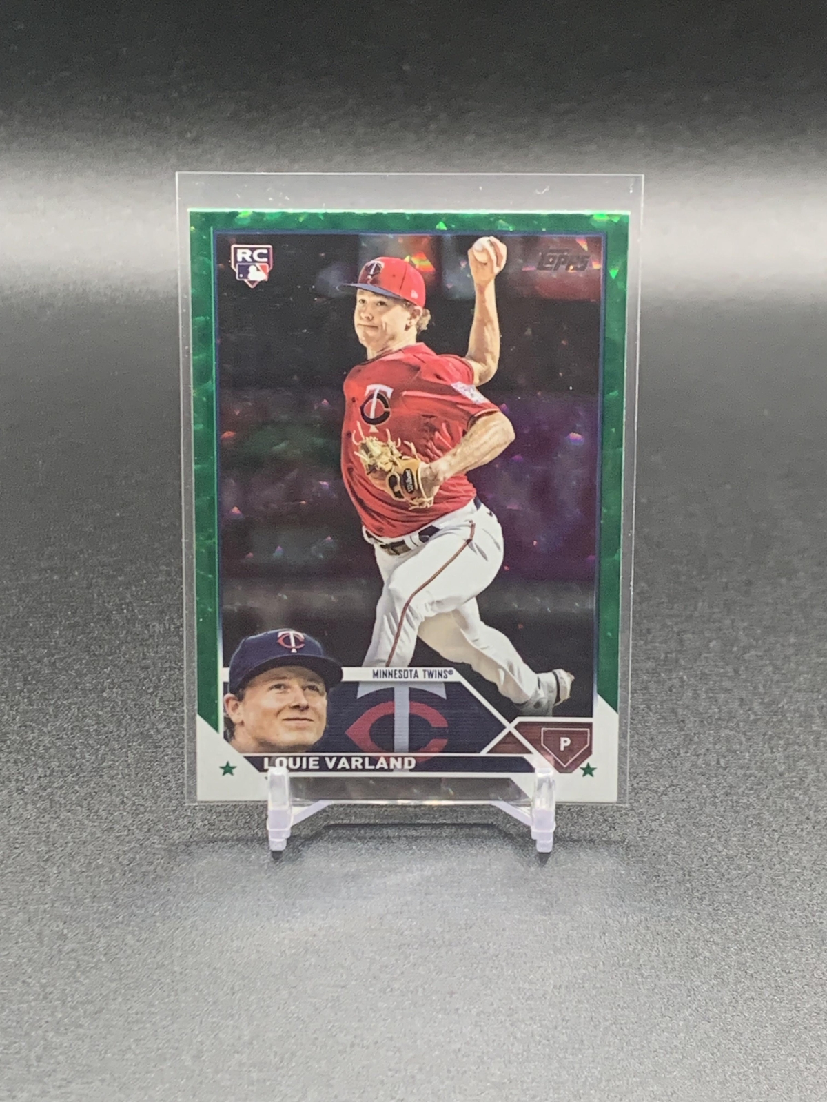 2023 Topps Louie Varland 441 RC Green Ice Foil /499 | Minnesota Twins