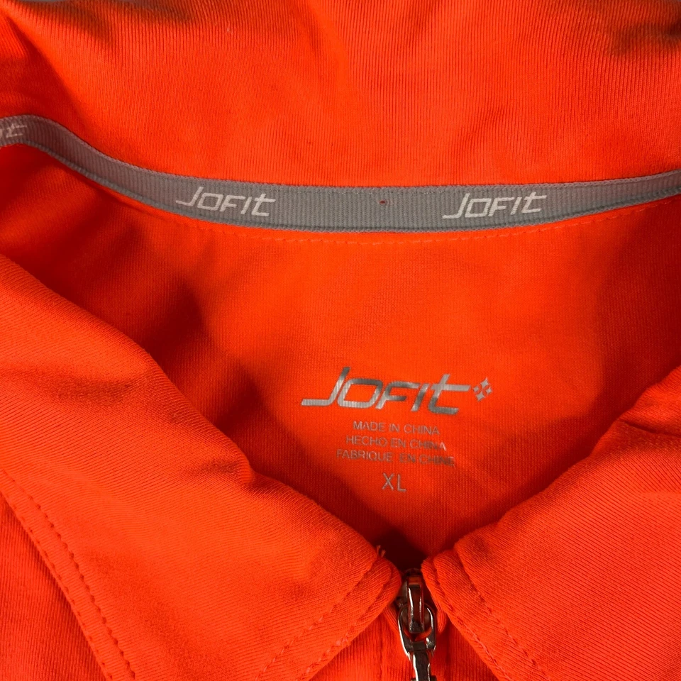 Camisa Polo Jofit XL Mujer 1/2 Cremallera Naranja Rendimiento Elastizada Informal Damas Foto 4 de 4