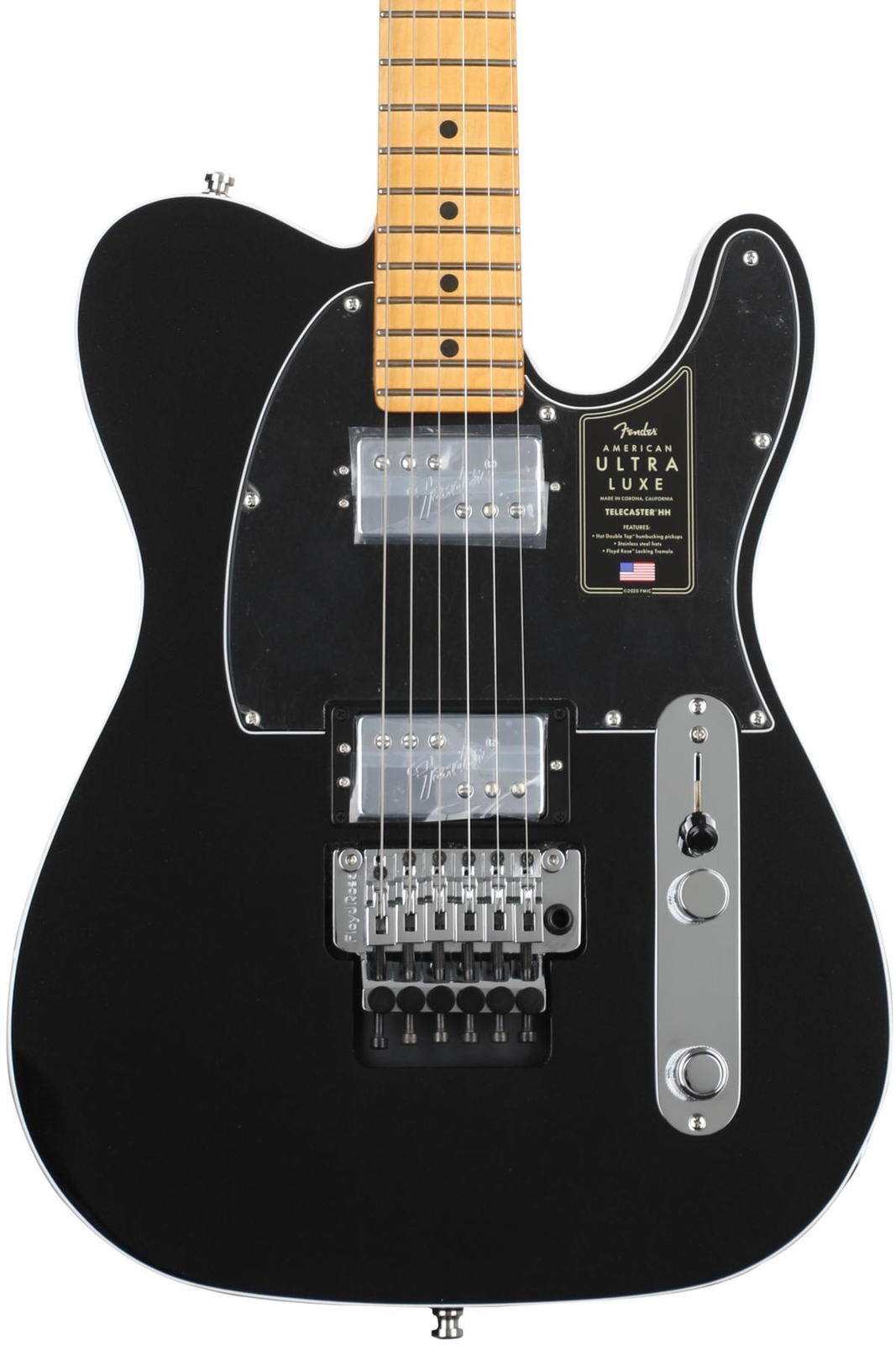 Fender American Ultra Luxe Telecaster Floyd Rose HH - Mystic Black
