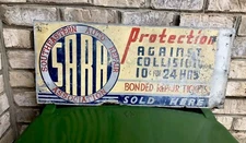 "SOUTHEASTERN AUTO REPAIR SIGN, (12” X  28”) Metal With Patina ! Double-Sided