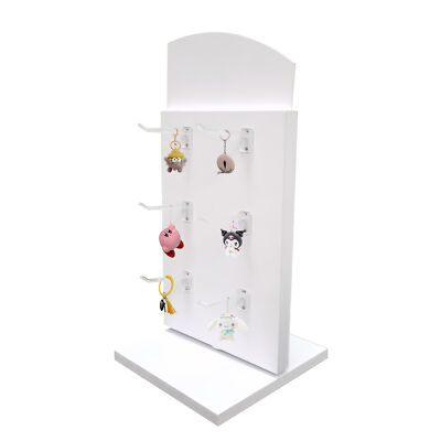 Countertop Display Hooks Spinner Rack White Sock Keychain Ornament Header