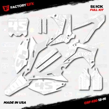 Whiteout Slick Racing Graphics Kit fits Honda CRF450R 13-16 Crf 450 Crf450