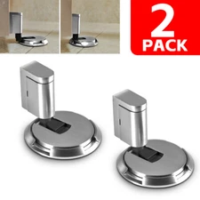 2PCS silvery Magnetic Door Stop Holder Stay Home Safety Stopper Guard Office US 