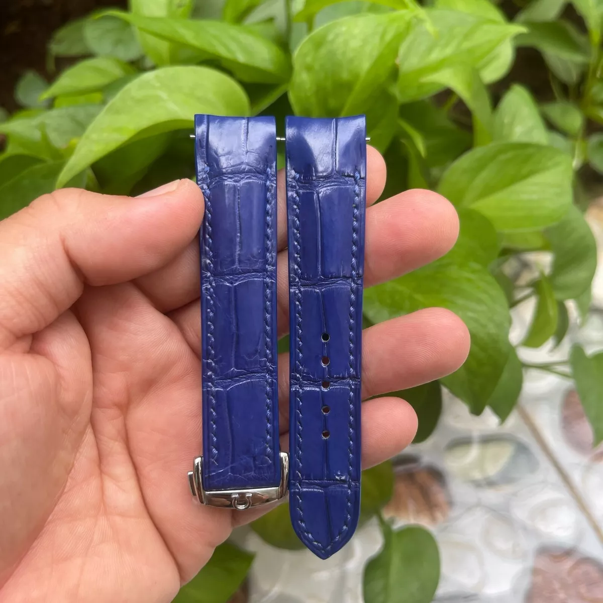 Omega crocodile leather strap sale