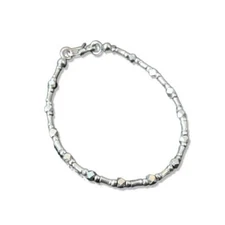 Thai karen hill pure handcraft artisan fine silver999 beaded bracelet [bl-008]