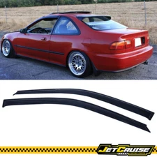 Fits 92-95 Honda Civic EG 2/3 Door Acrylic Window Visors Rain Sun Guard 2Pc