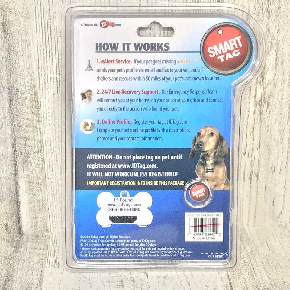 Lot of 2 As Seen on TV! SMART TAG Pet ID eAlert Service - Find Lost Pets Fast! - Image 3 of 4