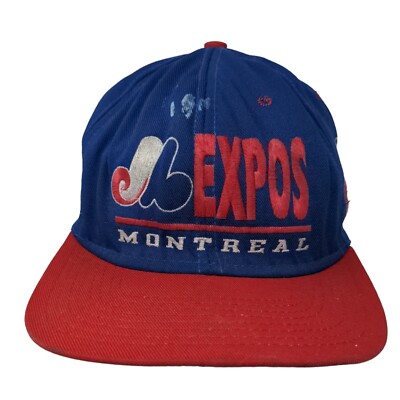 JB Expos Men's Snapback Hat Blue Red Embroidered Logo Adjustable