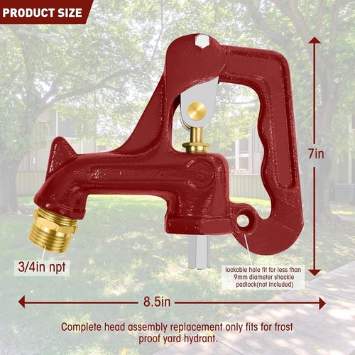 Frost Proof Yard Hydrant Head Assembly - Durable & Easy Replacement Faucet - Picture 7 of 11