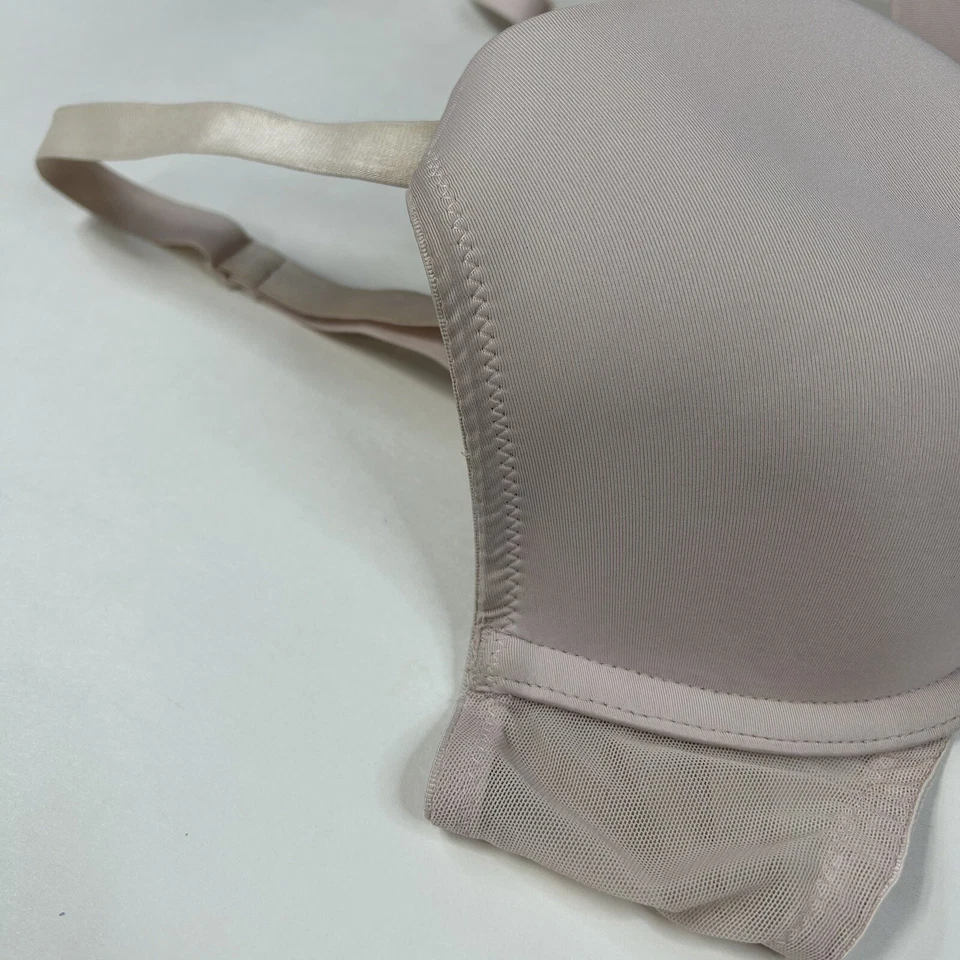 Sujetador H&M 38D Forrado Demi Sólido Rosa Claro Con Aros #2183 Foto 4 de 4