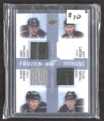 Jonathan Quick Drew Doughty 2014-15 UD Ice Frozen Foursomes Relic MEM #FF-KINGS
