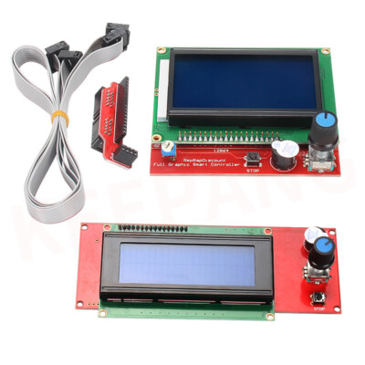 LCD 12864 Smart Controller Display Screen RepRap Adapter Board Mendel 3D Printer