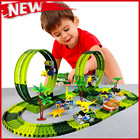 Kids Dinosaur Car Tracks Play Set Puzzles Adventure Game Gift Jurassic Racing