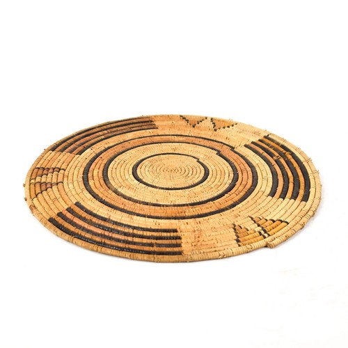 Tutsi Flat Tight Weave Basket Rwanda - Picture 2 of 5