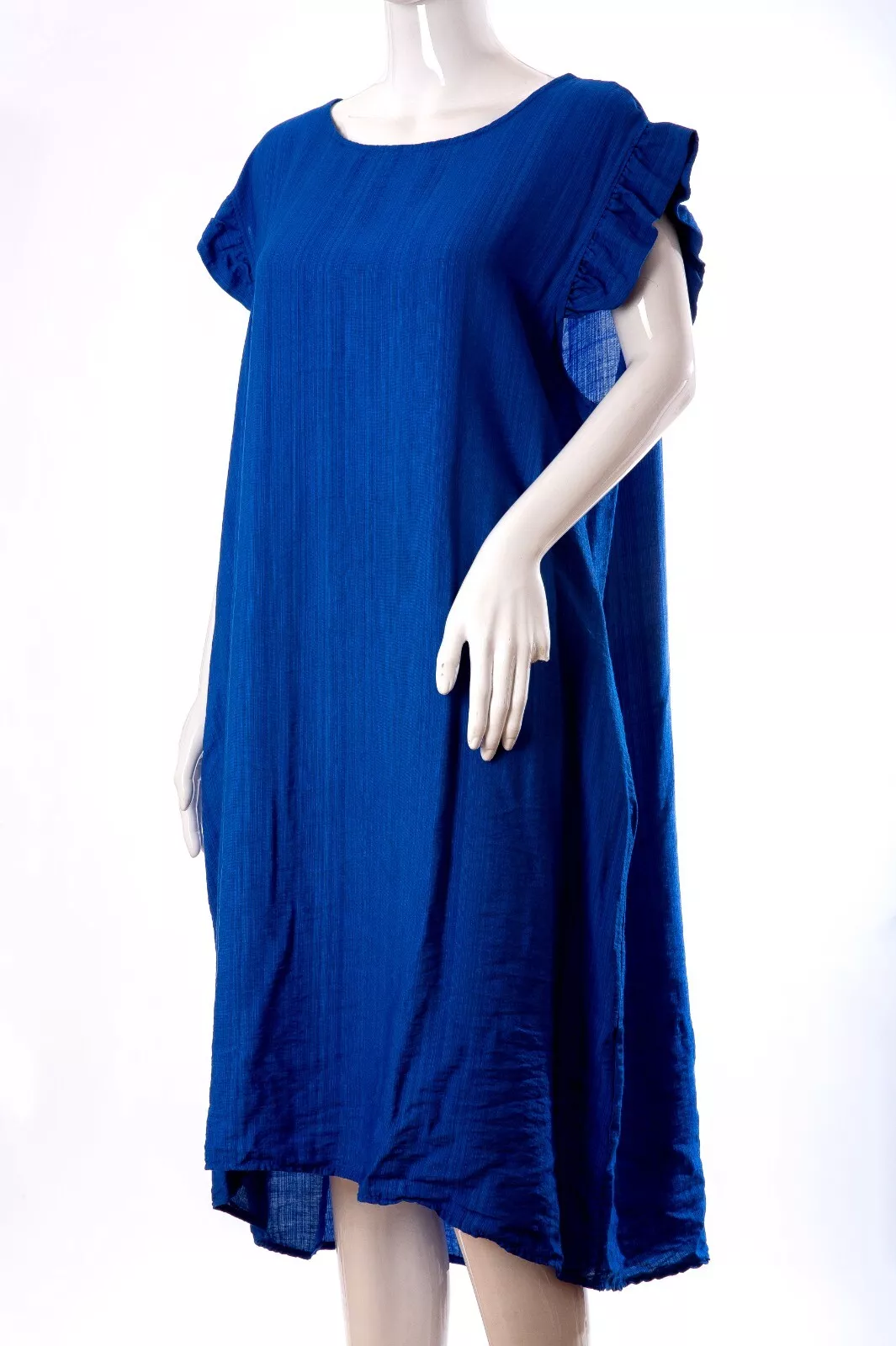 ROBE ITALIENNE FEMME A Line taille unique casquette arrière boutonnée poches poches