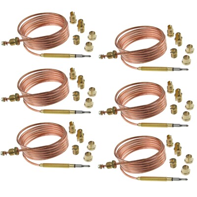 UNIVERSAL THERMOELEMENT x 6 GENERIC MULTI FIT 1500mm LANG 6mm SCHLANKGEWINDE