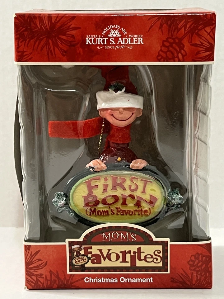 NIB KURT ADLER FIRST BORN BOY CHRISTMAS ORNAMENT