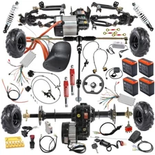 Go Kart Kit Front Rear Axle Differential Motor 4 Wheel Drive ATV Trike Buggy UTV