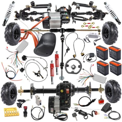Go Kart Kit Front Rear Axle Differential Motor Wheel Drive ATV