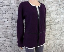 JONES NEW YORK DAMEN REINE KOCHWOLLE WALK FREIZEIT FEST STRICKJACKE BEERE XL