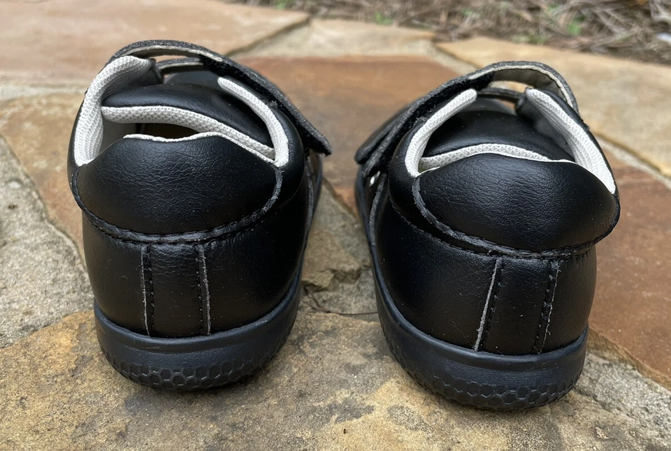 NUEVO Livie & Luca Talla 8 Niño Pequeño Alunno Negro Cuero Sintético Niños Zapatos Tenis Foto 4 de 4