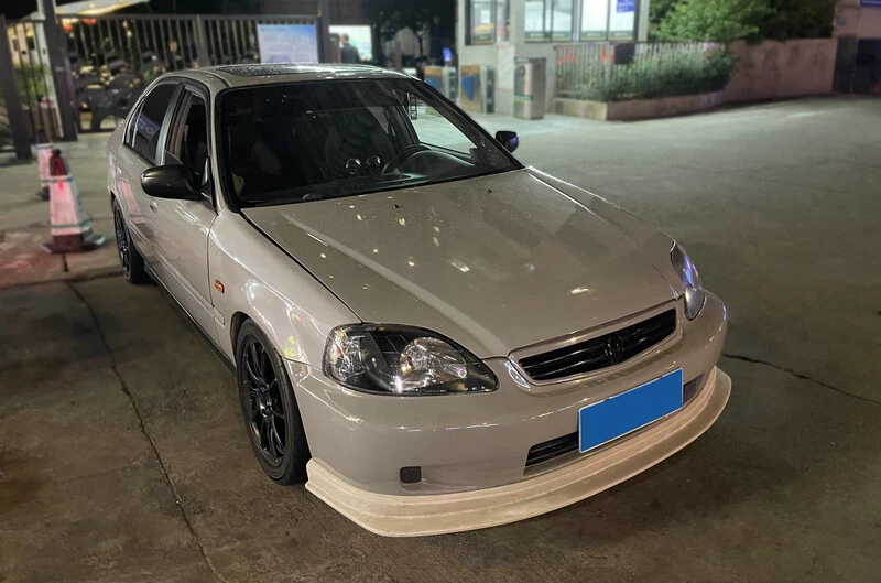 For 99-00 EK Civic EPA Type Fiberglass Front Lip Splitter Tuning Part Body Kits - Image 2 of 4